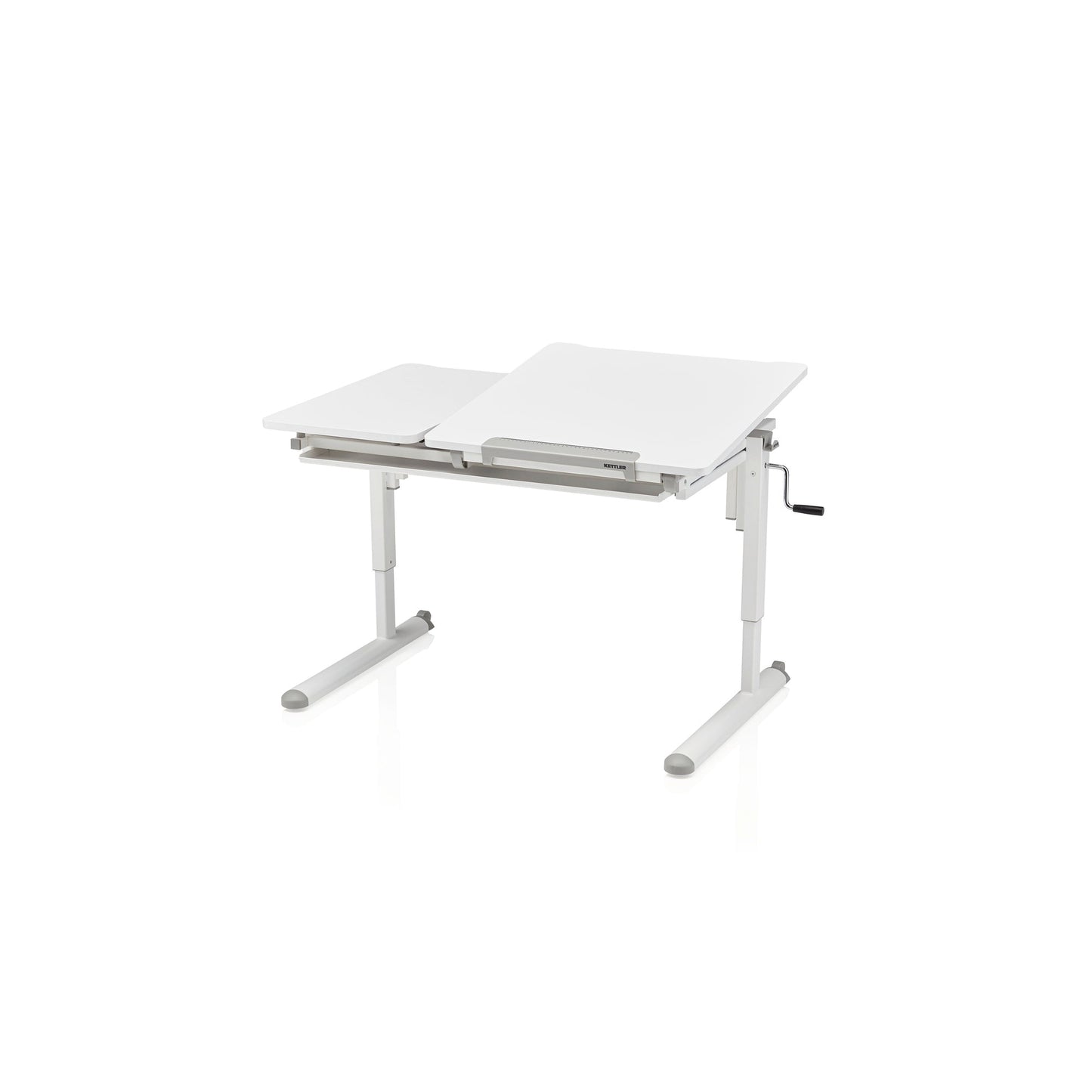 KETTLER Schreibtisch Maße: 1.095 x 535-820 x 715 mm (B x H x T) Spanplatte, melaminharzbeschichtet alpinweiß