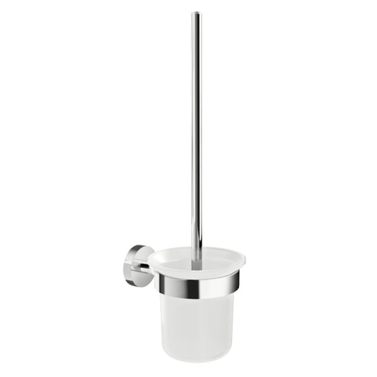 tesa® WC-Garnitur SMOOZ 11,2 x 37,9 cm (Ø x H) Metall chrom/weiß