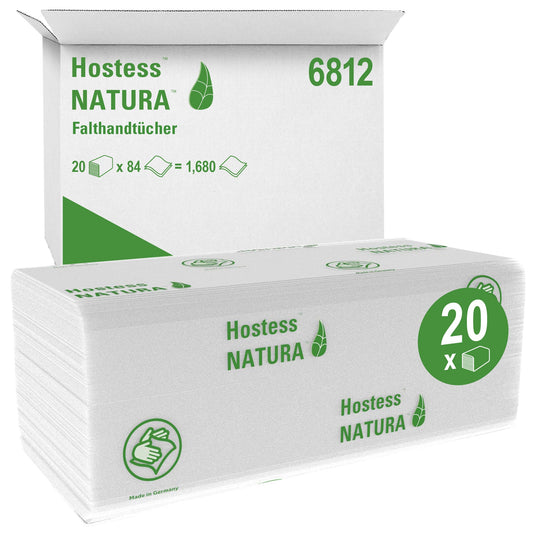 Scott® Papierhandtücher NATURAT 50 x 25 cm (B x L) Papier, 100 % recycelt weiß 20 x 84 Bl./Pack.