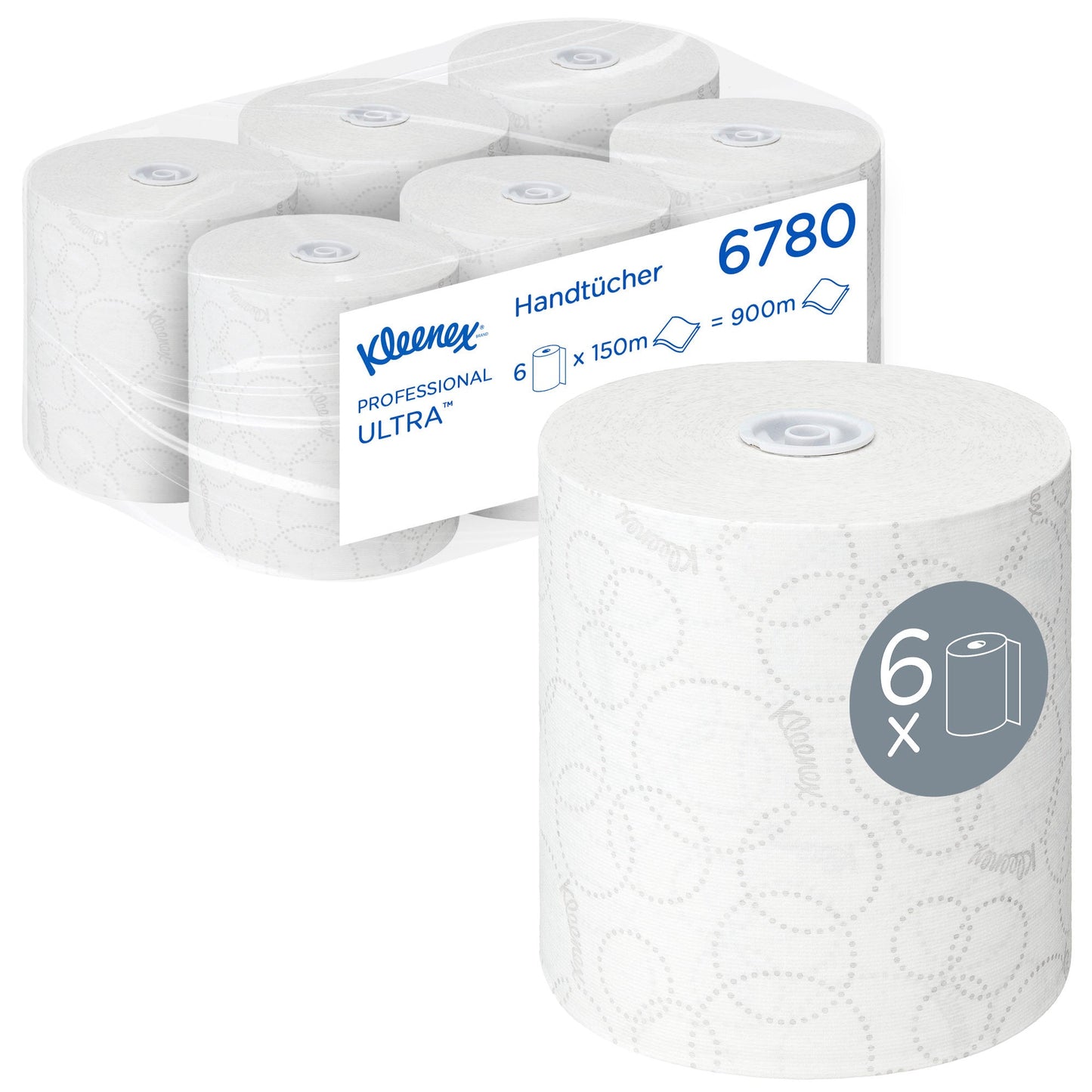 Kleenex® Handtuchrolle UltraT 19,8 cm x 150 m (B x L) AirflexT weiß 6 Rl./Pack.