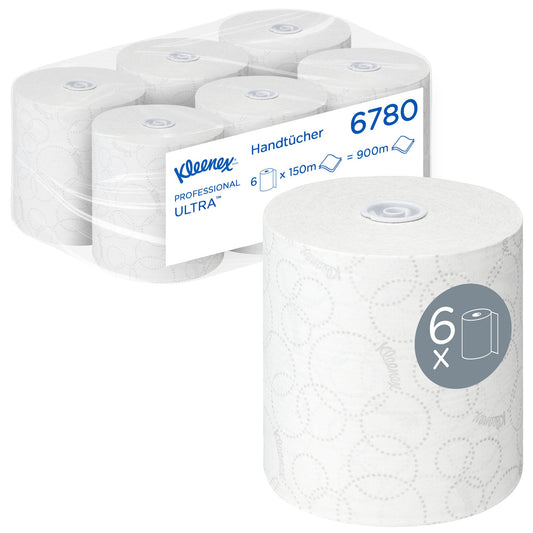 Kleenex® Handtuchrolle UltraT 19,8 cm x 150 m (B x L) AirflexT weiß 6 Rl./Pack.
