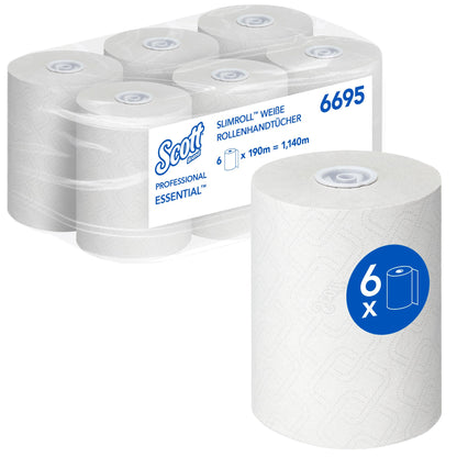 Scott® Handtuchrolle EssentialT 19,8 cm x 190 m (B x L) AirflexT weiß 6 Rl./Pack.