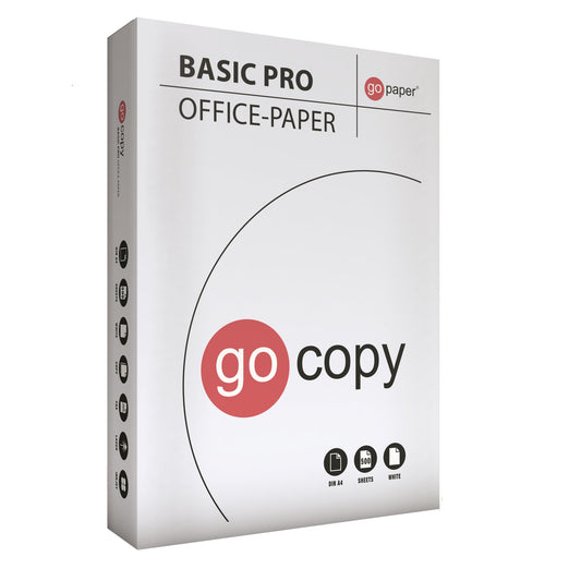 go copy Kopierpapier BASIC PRO DIN A4 80g/m² 100 % Altpapier weiß 500 Bl./Pack.