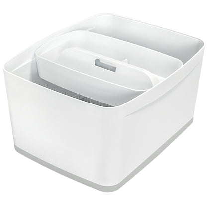 Leitz Aufbewahrungsbox MyBox® 31,8 x 19,8 x 38,5 cm (B x H x T) DIN A4 18l ABS Kunststoff weiß/grau