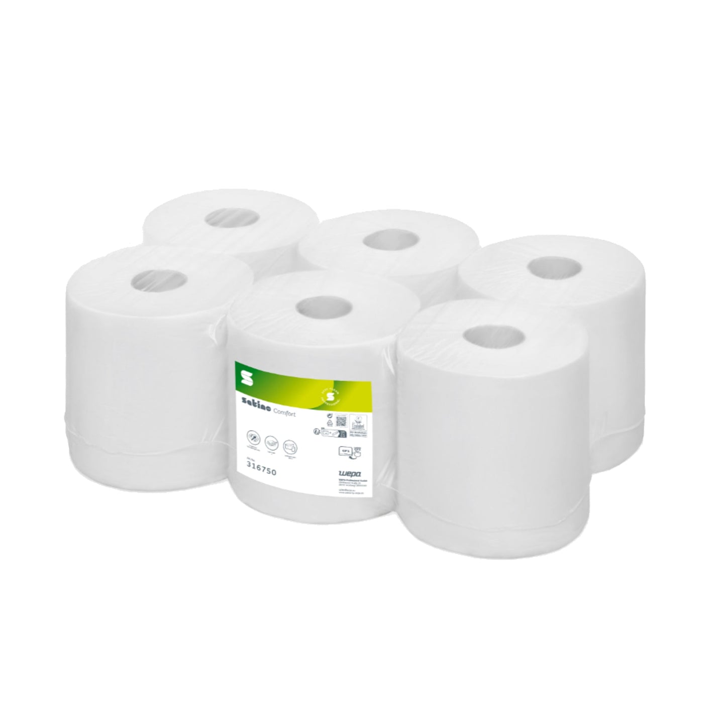 Satino by WEPA Handtuchrolle Comfort 20 cm x 138 m (B x L) Papier, 100 % recycelt hochweiß 6 Rl./Pack.