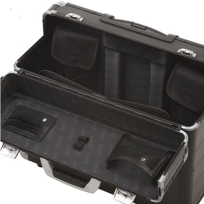 ALUMAXX® Pilotenkoffer C-2 48,5 x 40 x 23 cm (B x H x T) Zahlenkombinationsschloss Aluminium silber/carbon