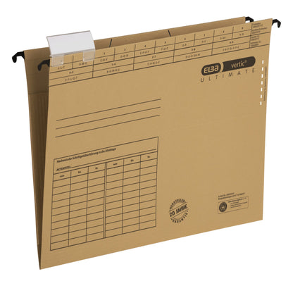 ELBA Hängemappe vertic® ULTIMATE® DIN A4 240g/m² Karton naturbraun