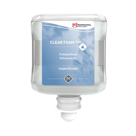 SC Johnson PROFESSIONAL Schaumseife Clear Foam PURE dermatologisch getestet 5,5-6,5 Bakterien Kartusche Kunststoff 1l