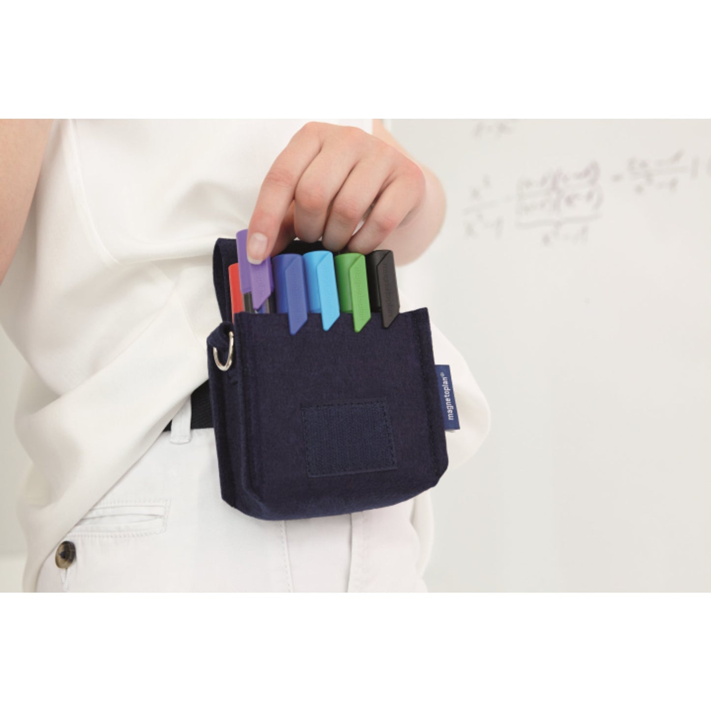 magnetoplan® Moderationstasche ecoAware 11 x 15 x 7 cm (B x H x T) Polyester, 100 % recycelt blau