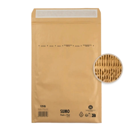 SUMO Papierpolstertasche G mit Haftklebung Papier, 100 % recycelt braun 50 St./Pack.