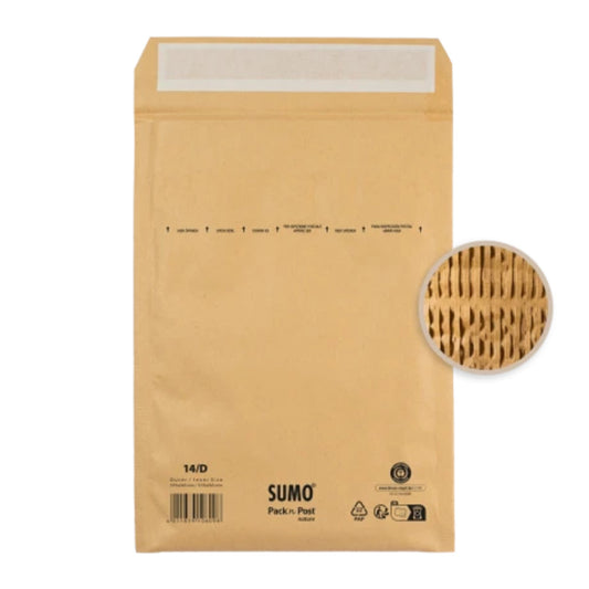 SUMO Papierpolstertasche D mit Haftklebung Papier, 100 % recycelt braun 50 St./Pack.