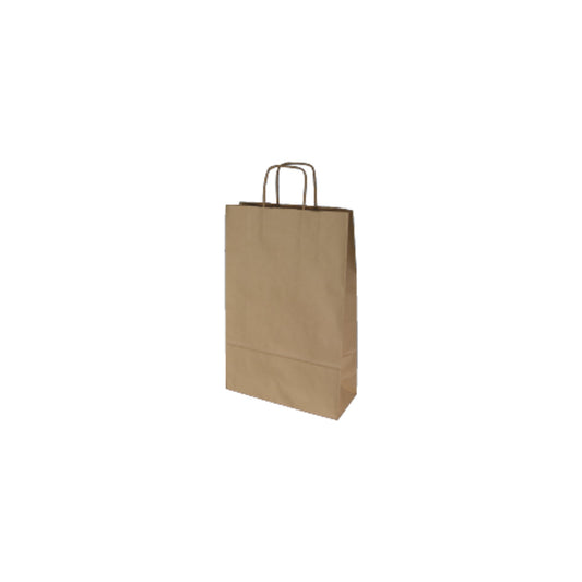 Tragetasche 30,5 x 34 x 17 cm (B x H x T) 90g/m² Kraftpapier natron braun 100 St./Pack.