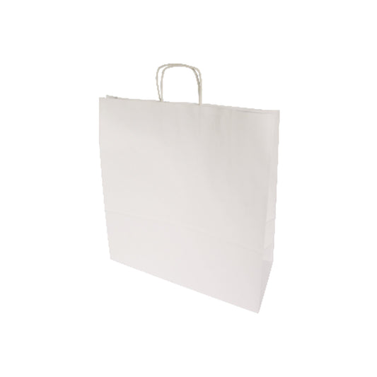 Tragetasche 45 x 48 x 17 cm (B x H x T) 100g/m² Kraftpapier offset weiß 100 St./Pack.