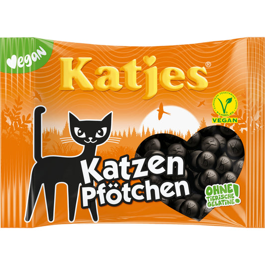 Katjes Lakritz Katzen Pfötchen 175 g/Pack.