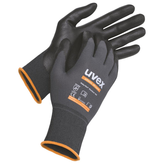 uvex Arbeitshandschuhe athletic allround 9 Polyamid/Elastan schwarz/grau/orange