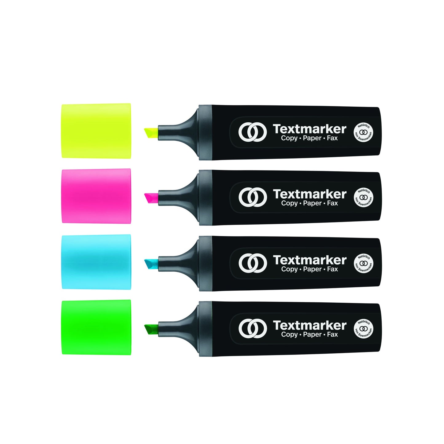 Soennecken Textmarker oeco No. 10 2-5mm farbig sortiert Keilspitze 4 St./Pack.