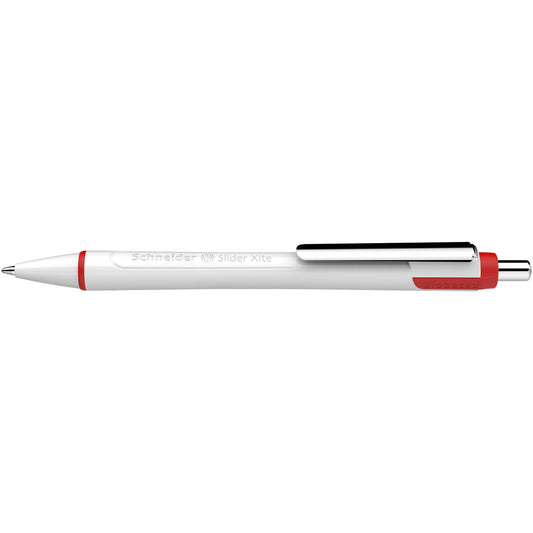 Schneider Kugelschreiber Slider Xite 0,7mm XB rot Mine auswechselbar nicht dokumentenecht Schaftfarbe: weiß