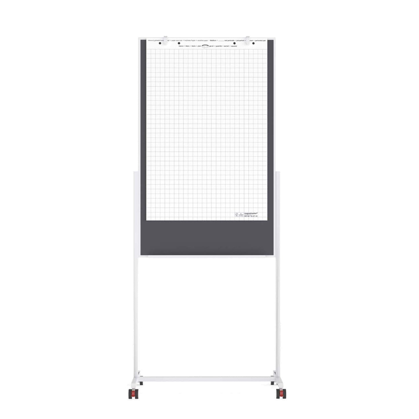 magnetoplan® Multifunktionstafel Universal 3-in-1 75 x 120 cm (B x H) Stahl Material der Pinnfläche: PET, 100 % recycelt grau