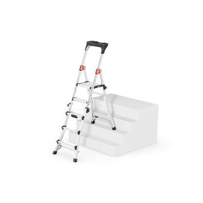 Hailo Stehleiter TL100 TopLine 3,09m Aluminium, eloxiert silber