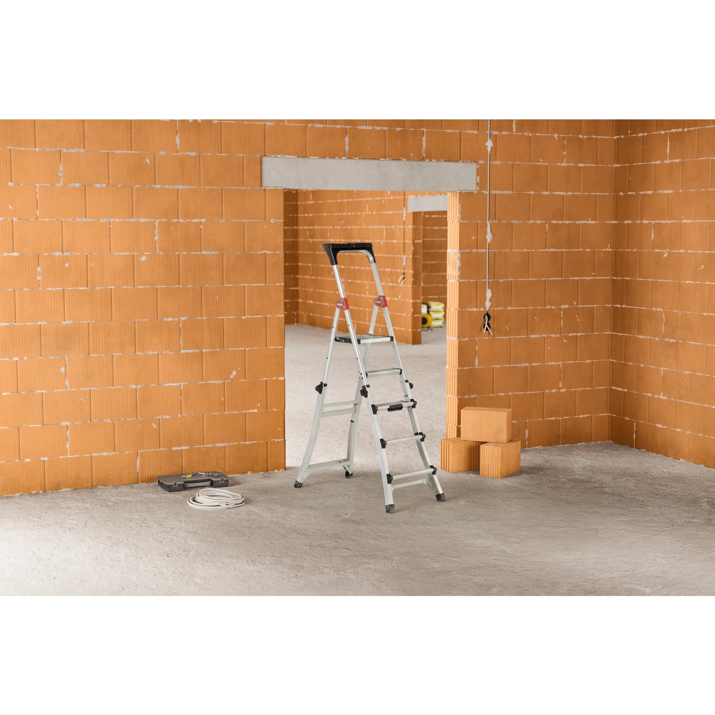 Hailo Stehleiter TL100 TopLine 3,09m Aluminium, eloxiert silber