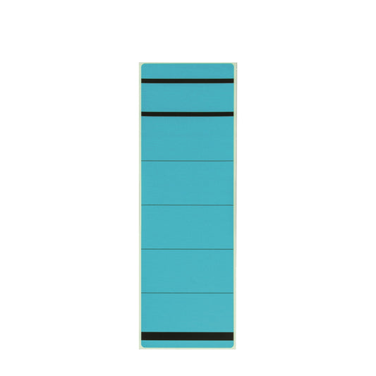 Westcott Ordnerrückenetikett breit/kurz 61,5 x 192 mm (B x H) selbstklebend mit Griffloch blau 10 Etik./Pack.