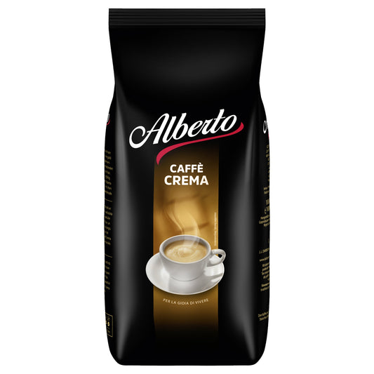 Alberto Kaffee Caffè Crema aromatisch, würzig ganze Bohne 1.000 g/Pack.