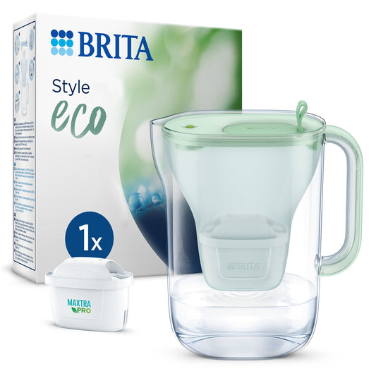 BRITA Wasserfilter Style eco 2,4l Kunststoff, 60 % biobasiert hellgrün