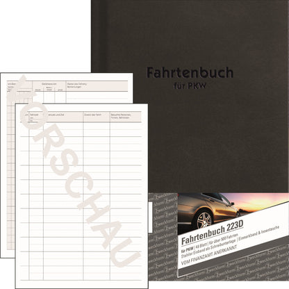 Avery Zweckform Fahrtenbuch 223D DIN A5 PKW schwarz 48 Bl.