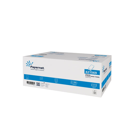 Papernet Papierhandtücher 24 x 23 cm (B x L) Zellstoff weiß 15 x 250 Bl./Pack.