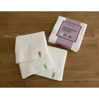 memo Putztücher 30 x 30 cm (B x L) 100 % Baumwolle natur 3 St./Pack.