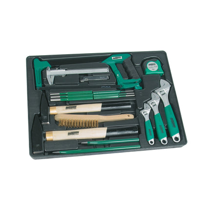 BRÜDER MANNESMANN Werkstattwagen gefüllt 75 x 115 x 55 cm (B x H x T) 321 Teile 7 Schubladen grün/schwarz