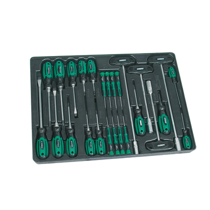 BRÜDER MANNESMANN Werkstattwagen gefüllt 75 x 115 x 55 cm (B x H x T) 321 Teile 7 Schubladen grün/schwarz