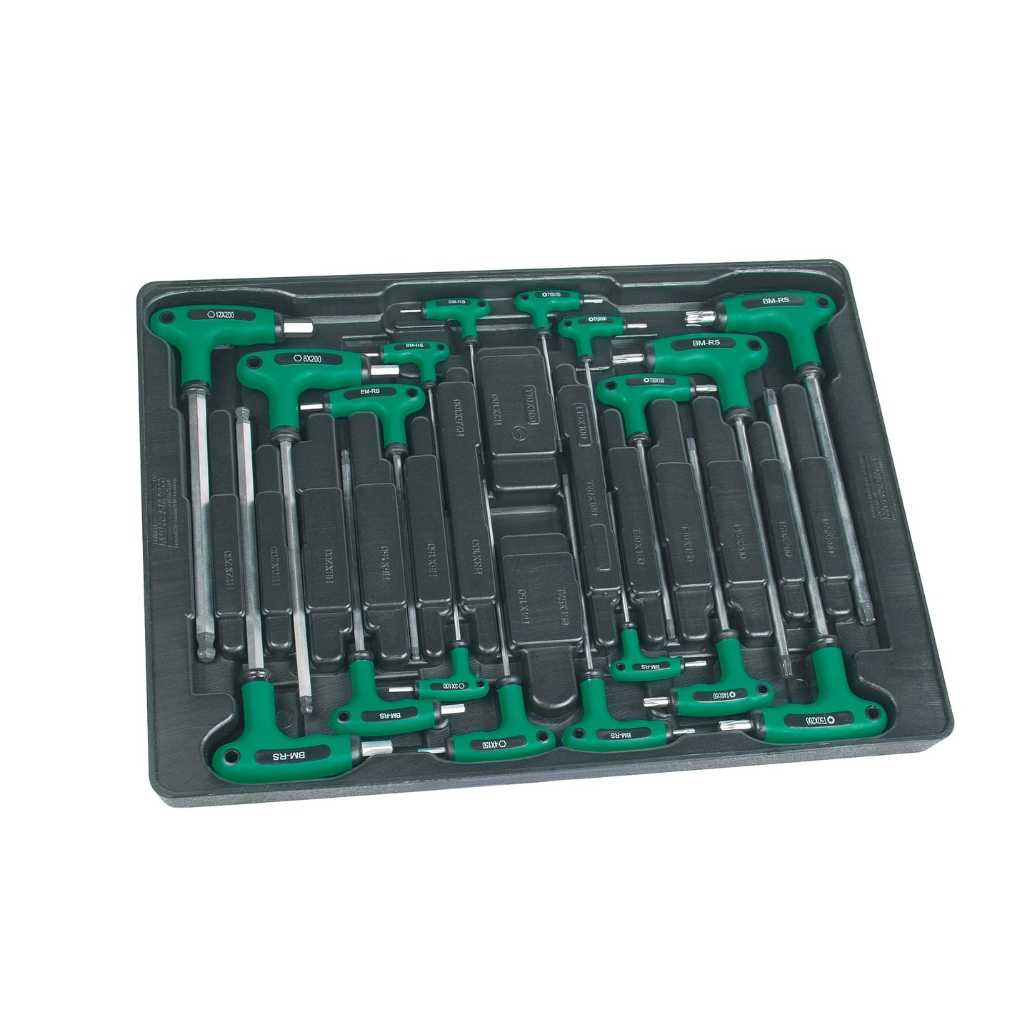 BRÜDER MANNESMANN Werkstattwagen gefüllt 75 x 115 x 55 cm (B x H x T) 321 Teile 7 Schubladen grün/schwarz