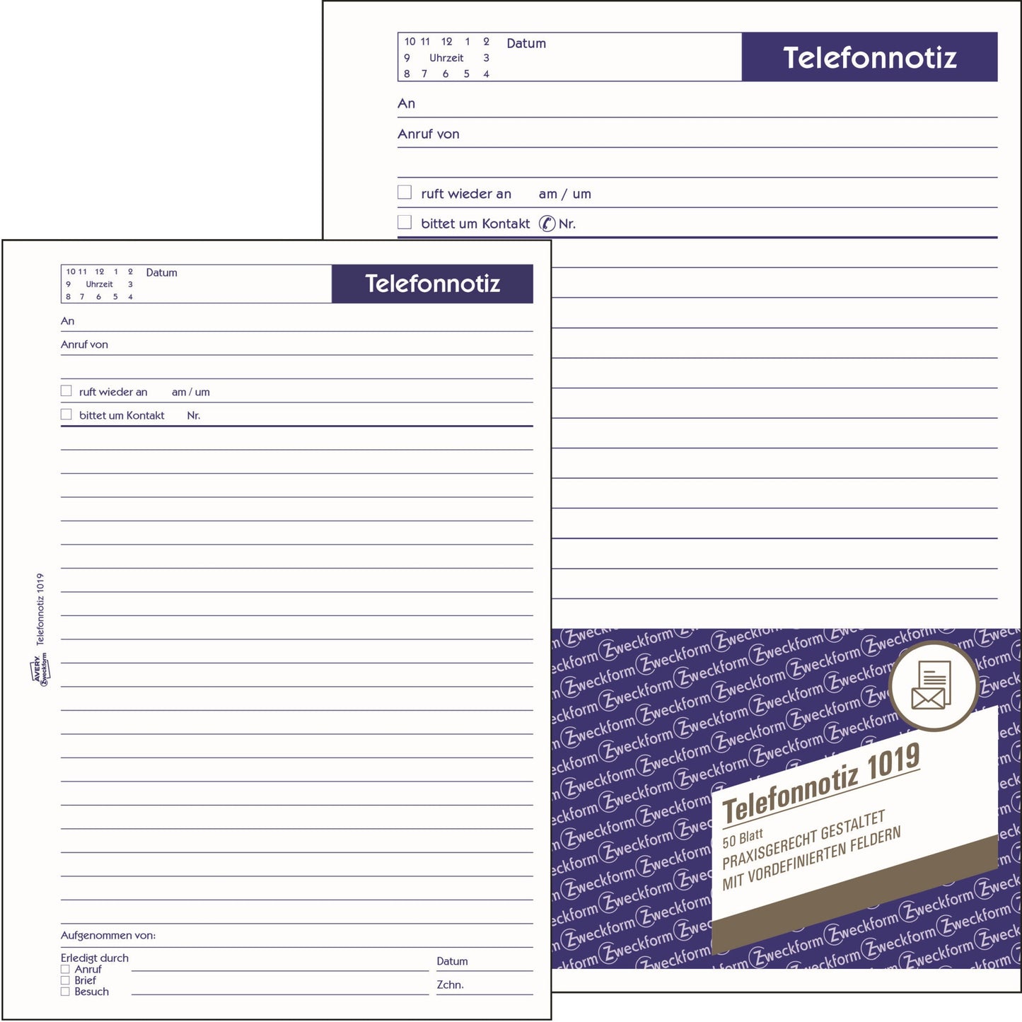 Avery Zweckform Gesprächsnotiz 1019 DIN A5 50 Bl.