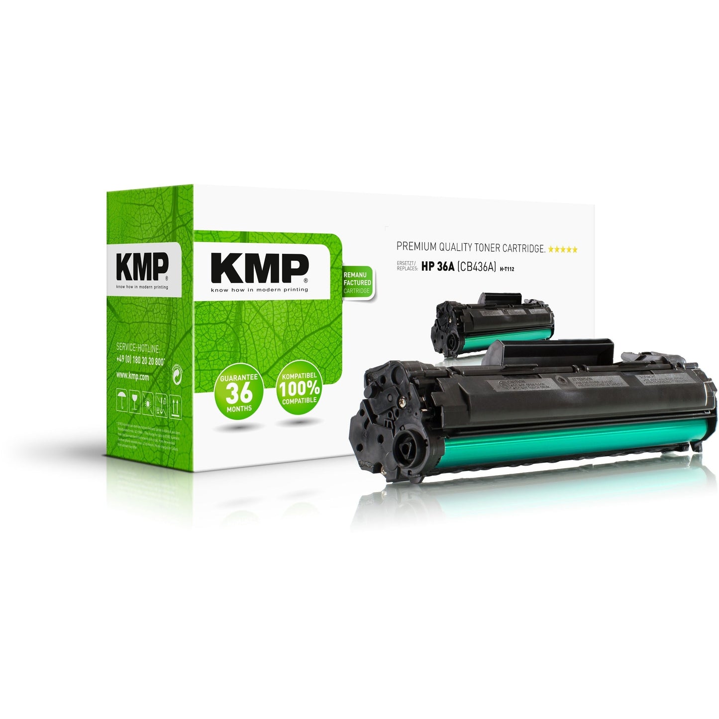KMP Toner kein Originalzubehör Kompatibel mit: HP 36A H-T112 ca. 2.000 Seiten schwarz