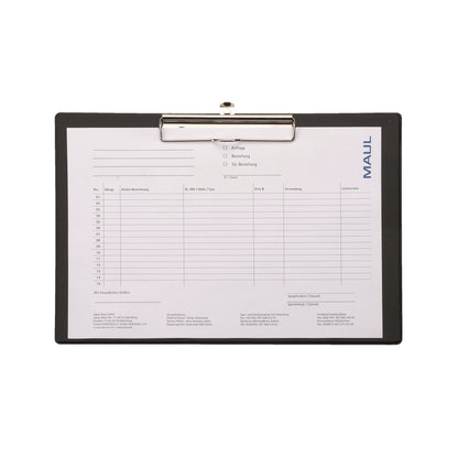MAUL Klemmbrett 32 x 23 cm (B x H) DIN A4 quer Karton, Folienüberzug schwarz