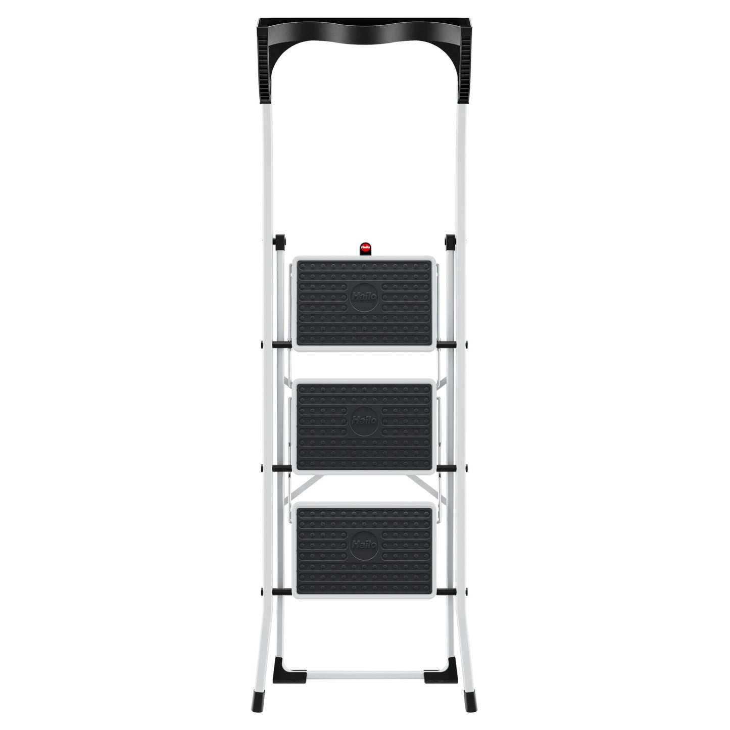 Hailo Stehleiter K75 ComfortLine 2,69m Stahl weiß