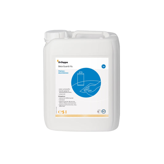 Dr. Deppe Flächendesinfektion Beta Guard rfu alkoholfrei bakterizid, levurozid, tuberkulozid, begrenzt viruzid, begrenzt viruzid PLUS 7-9 Kanister Kunststoff 5l