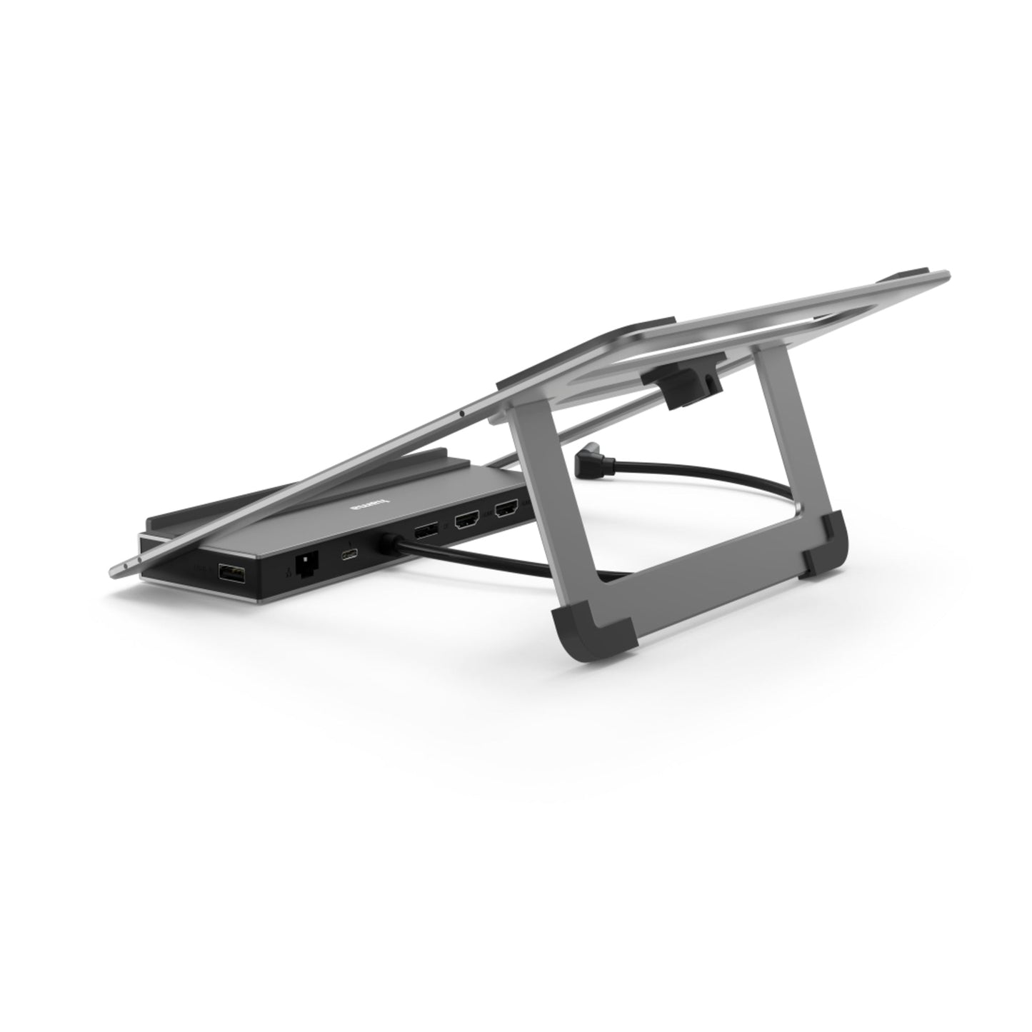 Hama Dockingstation Connect2Office Stand 22 x 9,4 x 24 cm (B x H x T) USB 1 x Klinkenbuchse 3,5 mm, 1 x DisplayPort, 1 x LAN, 1 x USB-A 3.2 Gen. 2, 1 x USB-C (Power Delivery), 2 x HDMI, 2 x USB-C 3.2 Gen. 2, 3 x USB-A 2.0