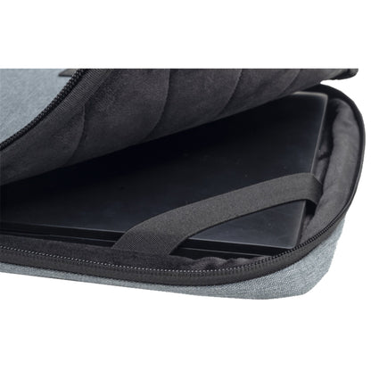 Exacompta Notebookhülle Sleeve 37 x 28 x 2,5 cm (B x H x T) Minifronttasche mit Reißverschluss Polyester, 100 % recycelt business grau
