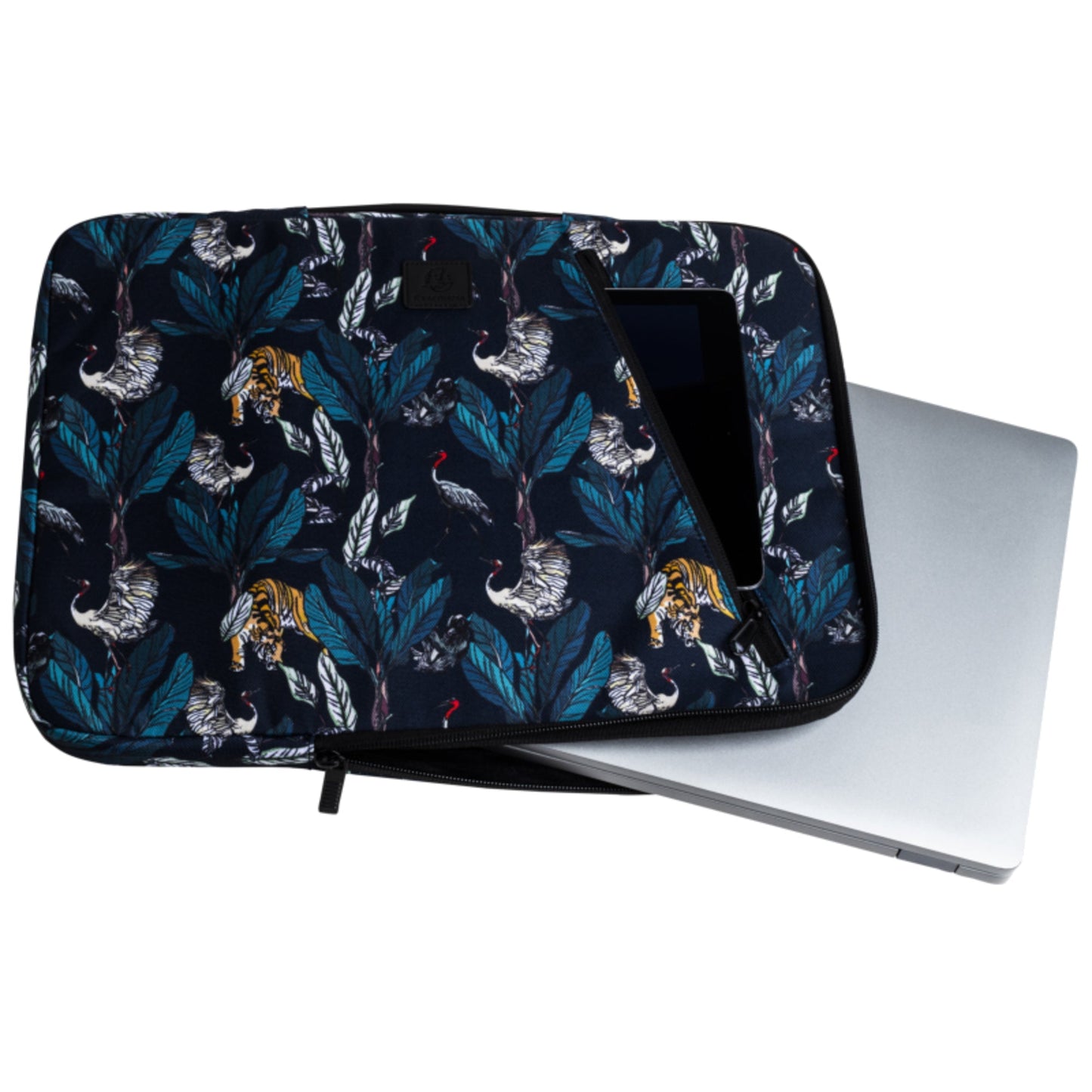 Exacompta Notebookhülle Sleeve 37 x 28 x 2,5 cm (B x H x T) Minifronttasche mit Reißverschluss Polyester, 100 % recycelt mehrfarbig