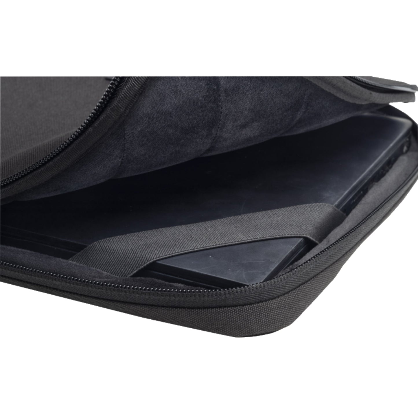 Exacompta Notebookhülle Sleeve 37 x 28 x 2,5 cm (B x H x T) Minifronttasche mit Reißverschluss Polyester, 100 % recycelt business schwarz