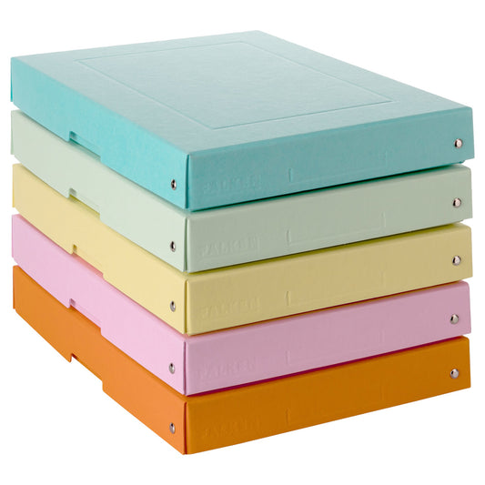 Falken Aufbewahrungsbox PureBox Pastell 24 x 4 x 32 cm (B x H x T) DIN A4 Pappe farbig sortiert (freie Farbauswahl nicht möglich)