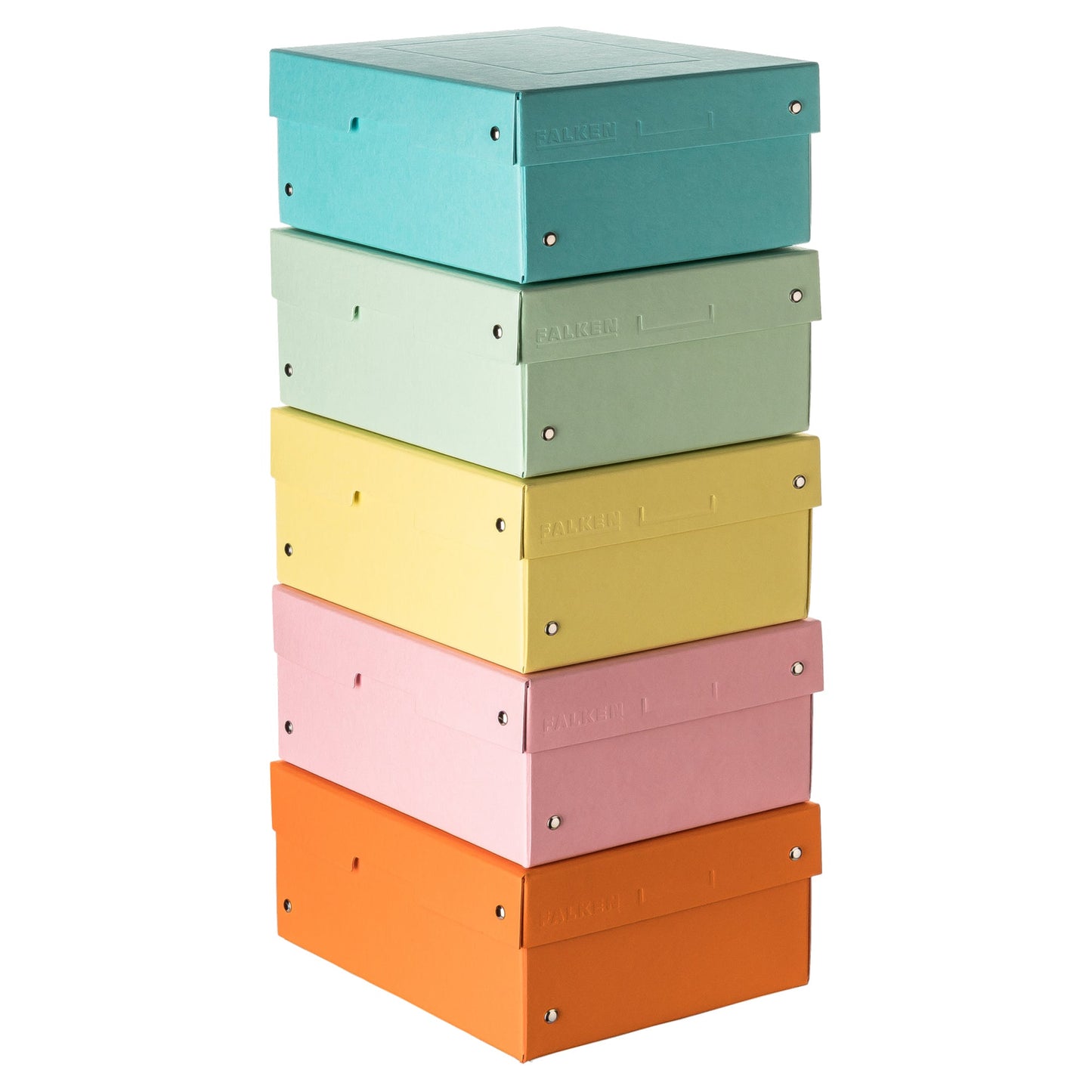 Falken Aufbewahrungsbox PureBox Pastell 18 x 10 x 25 cm (B x H x T) DIN A5 Pappe farbig sortiert (freie Farbauswahl nicht möglich)