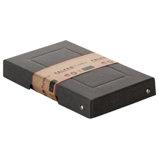 Falken Aufbewahrungsbox PureBox Black 12 x 2,5 x 18,5 cm (B x H x T) DIN A6 Pappe schwarz
