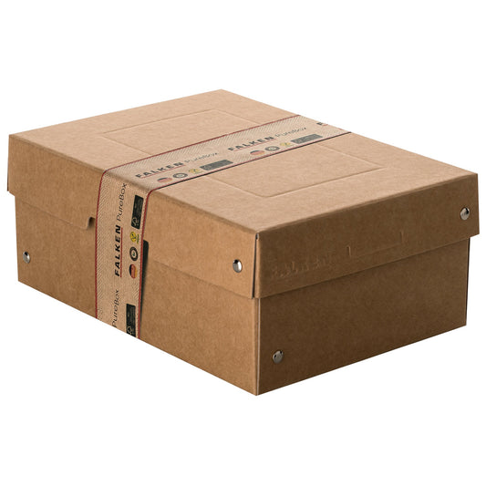 Falken Aufbewahrungsbox PureBox Nature 18 x 10 x 25 cm (B x H x T) DIN A5 Pappe natronbraun
