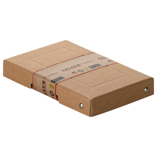 Falken Aufbewahrungsbox PureBox Nature 12 x 2,5 x 18,5 cm (B x H x T) DIN A6 Pappe natronbraun