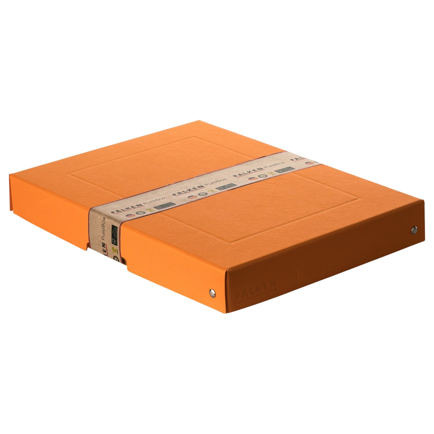 Falken Aufbewahrungsbox PureBox Pastell 24 x 4 x 32 cm (B x H x T) DIN A4 Pappe pastellorange