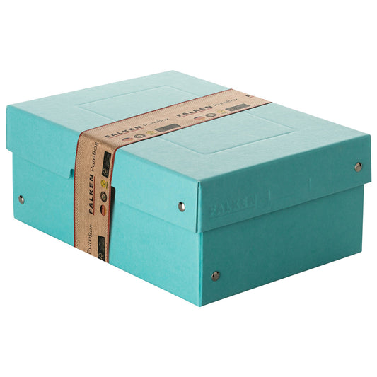 Falken Aufbewahrungsbox PureBox Pastell 18 x 10 x 25 cm (B x H x T) DIN A5 Pappe pastellazurblau