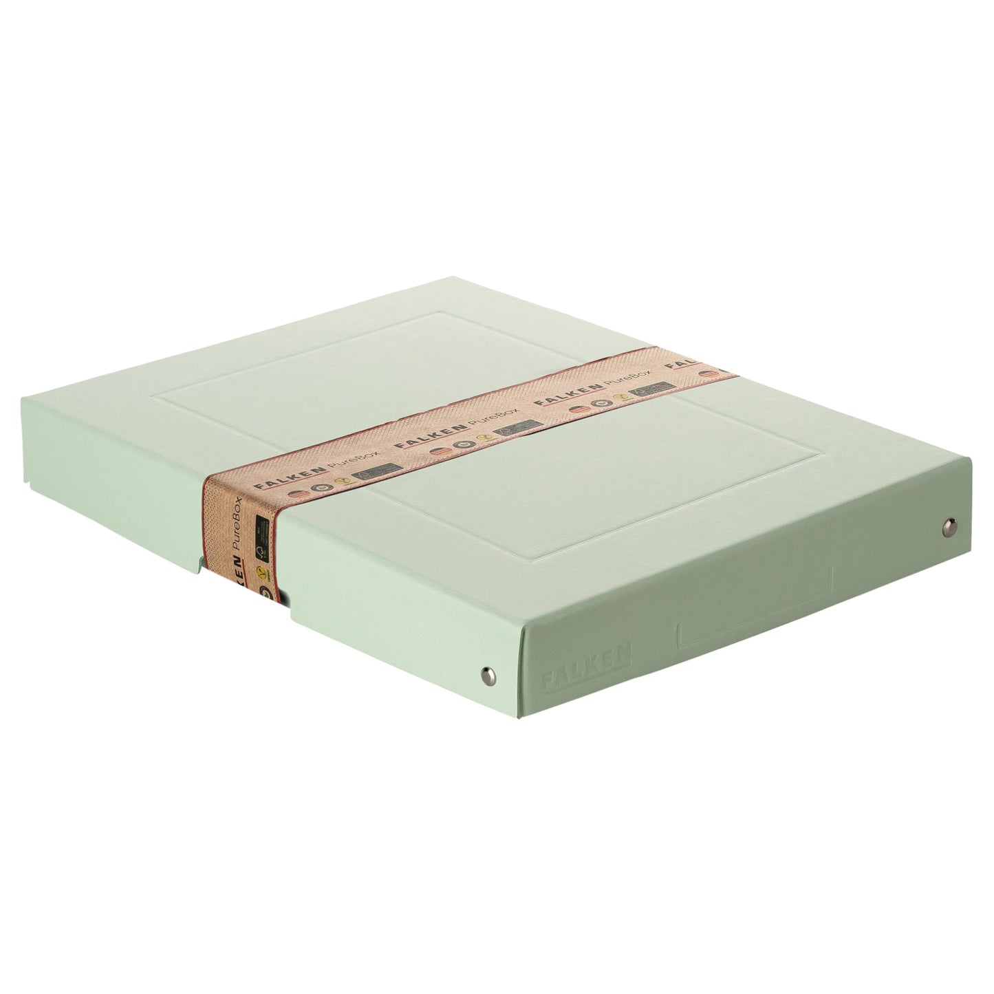 Falken Aufbewahrungsbox PureBox Pastell 24 x 4 x 32 cm (B x H x T) DIN A4 Pappe pastellgrün